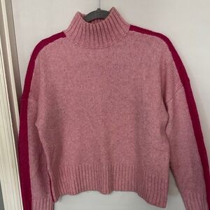 Cozy Pink Turtleneck Sweater